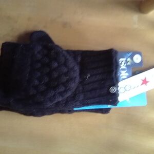 Black Knit Mittens